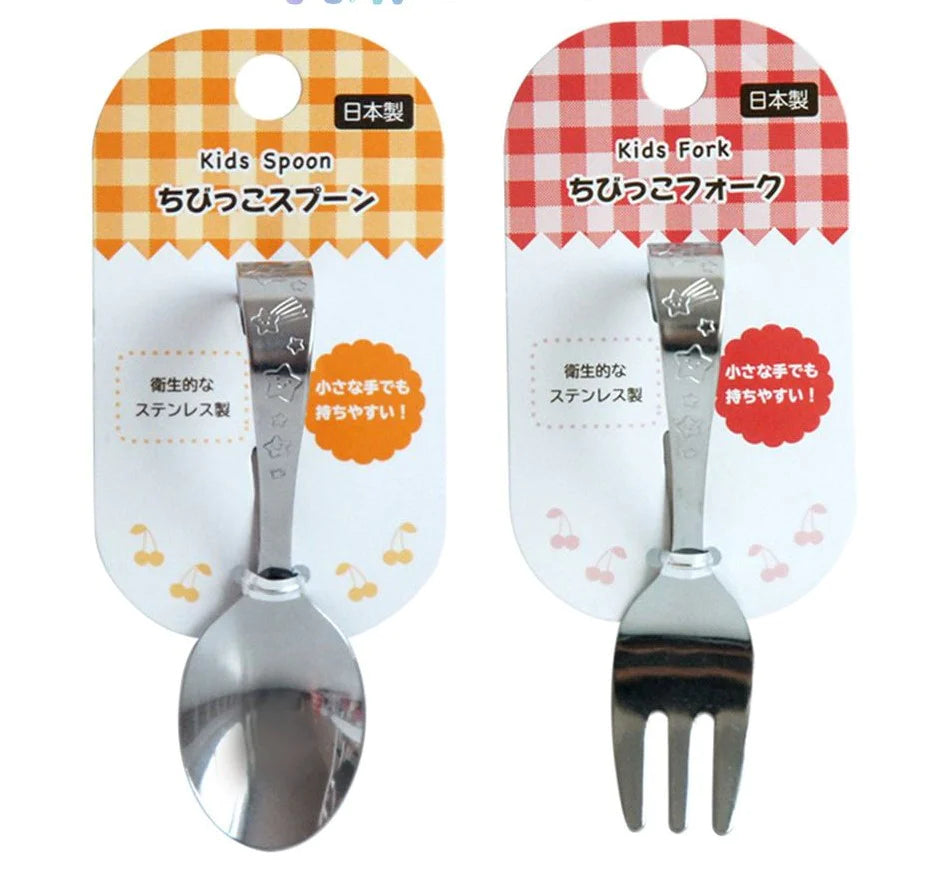 Japanese Crafted Kids Spoon and Fork Set - Safe, Durable, and Adorable Utensils for Little Ones