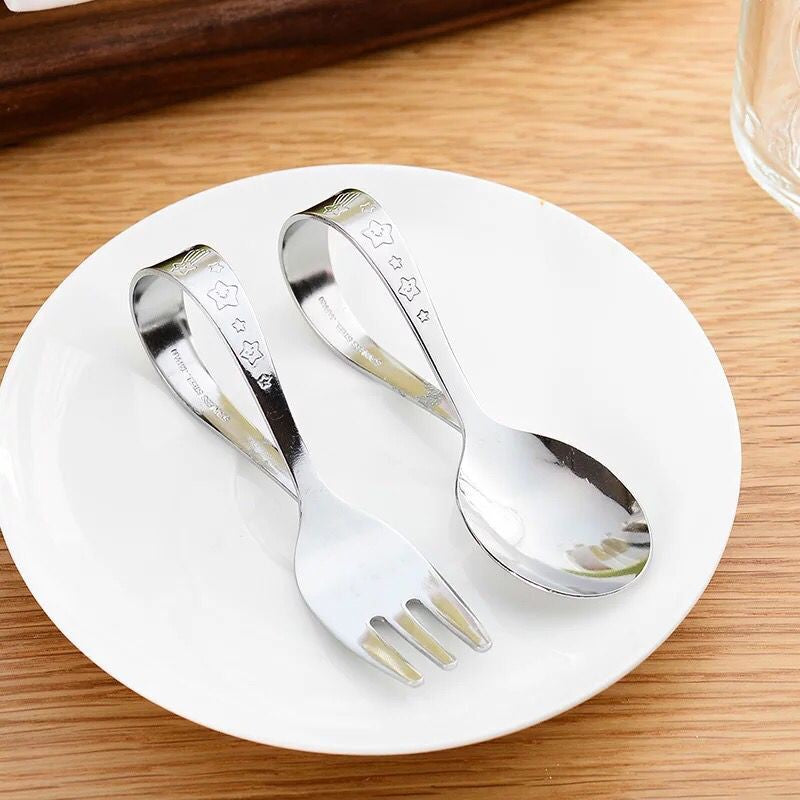 Japanese Crafted Kids Spoon and Fork Set - Safe, Durable, and Adorable Utensils for Little Ones